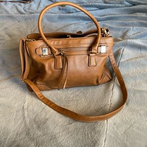 Brown Faux Leather Bag